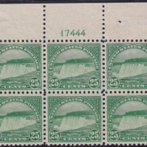 US 568 Modern Mint LH XF Top Plate Block Of 6 - Very Fresh