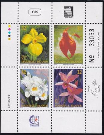 INV-24019itExt_1a5c8168-8721-4d8f-91d6-bb41d56f464f US 597 Trust Territories Marshall Islands NH VF Singapore '95 Orchids S/S