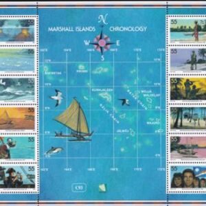 US 607 Trust Territories Marshall Islands NH VF Marshalls Chronology M/S