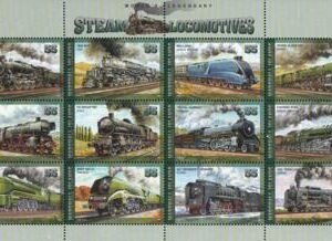 US 613 Trust Territories Marshall Islands NH VF Steam Locomotives M/S