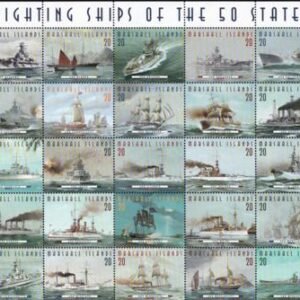 US 649 Trust Territories Marshall Islands NH VF U.S. Warships M/S (Folded Only)