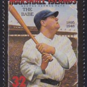 US 665 Trust Territories Marshall Islands NH VF Babe Ruth Single