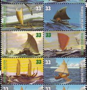 US 691-98 Trust Territories Marshall Islands NH VF Pacific Canoes S/S