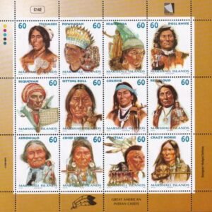 US 699 Trust Territories Marshall Islands NH VF American Indian Chiefs M/S