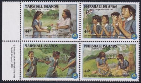 INV-24105itExt_83e5e5f5-6f8e-486e-b410-0b37f50f6924 US C9-12 Trust Territories Marshall Islands Airmail NH VF Girl Scouts(1986)