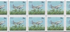US C23a Trust Territories Marshall Islands Airmail NH VF Aircraft(1989) 36 Cent Booklet Pane