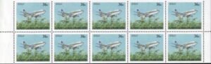US C23a Trust Territories Marshall Islands Airmail NH VF Aircraft(1989) 36 Cent Booklet Pane