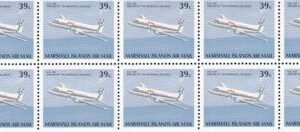 US C24a Trust Territories Marshall Islands Airmail NH VF Aircraft(1989) 39 Cent Booklet Pane