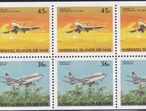 US C25b Trust Territories Marshall Islands Airmail NH VF Aircraft(1989) 36-45 Cent Booklet Pane