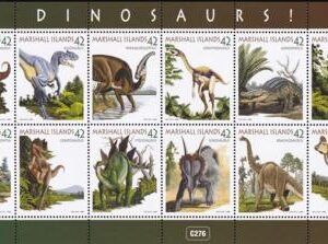 US 925 Trust Territories Marshall Islands NH VF Dinosaurs M/S