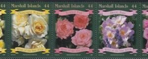 US 946 Trust Territories Marshall Islands NH VF Roses Strip