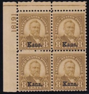 US 666 Modern NH Just F Plate Block UL 18191
