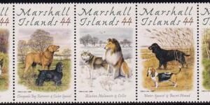 US 952-53 Trust Territories Marshall Islands NH VF Dogs Strip & M/S