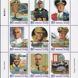 US 787 Trust Territories Marshall Islands NH VF Am. Naval Heroes M/S