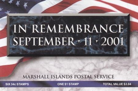 US 789 Trust Territories Marshall Islands NH VF 9/11/01 Booklet Pane