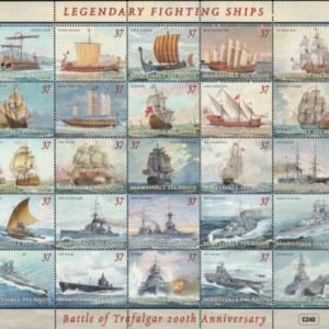 US 868 Trust Territories Marshall Islands NH VF Legendary Fighting Ships
