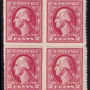 US 532 Var Mint NH VF Unofficial "Wilson Roulette" Block Of 4 Each Stamp Signed Herman Herst. Very Well Centered For This Normally Way Off Center Stamp
