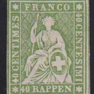 Switzerland 40 Mint VF No Gum As Priced In Scott