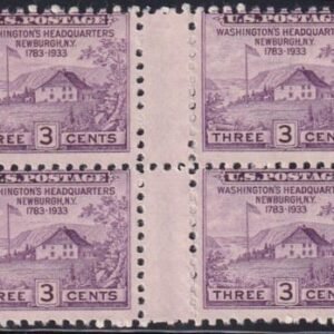 US 752 3¢ Newburgh Farley Mint Positions No Gum VF Horiz. Pair Vert. Ln