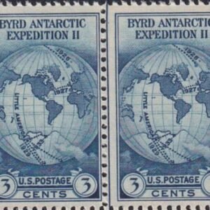 US 753 3¢ Byrd Farley Mint Positions No Gum VF Horiz. Pair Vert. Ln.