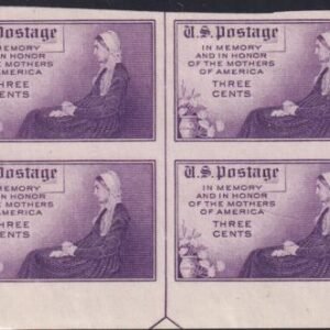US 754 3¢ Mother's Day Farley Mint Positions No Gum VF Top Or Bot. Arrow Block