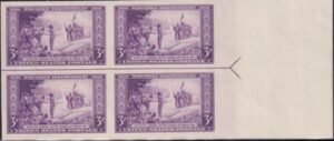 US 755 3¢ Wisconsin Farley Mint Positions No Gum VF Left Or Right Arrow