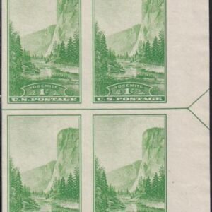 US 756 1¢ Yosemite Farley Mint Positions No Gum VF Left Or Right Arrow Block