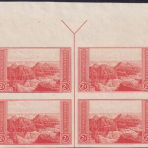 US 757 2¢ Grand Canyon Farley Mint Positions No Gum VF Top Or Bot. Arrow Block