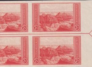 US 757 2¢ Grand Canyon Farley Mint Positions No Gum VF Left Or Right Arrow Block