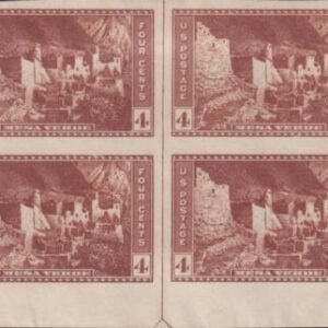 US 759 4¢ Mesa Verde Farley Mint Positions No Gum VF Top Or Bot. Arrow Block