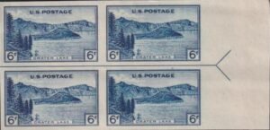 US 761 6¢ Crater Lake Farley Mint Positions No Gum VF Left Or Right Arrow Block
