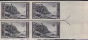 US 762 7¢ Acadia Farley Mint Positions No Gum VF Left Or Right Arrow Block