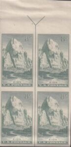 US 763 8¢ Zion Farley Mint Positions No Gum VF Top Or Bot. Arrow Block