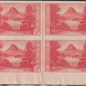 US 764 9¢ Glacier Farley Mint Positions No Gum VF Top Or Bot. Arrow Block