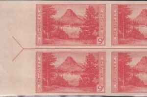 US 764 9¢ Glacier Farley Mint Positions No Gum VF Left Or Right Arrow Block