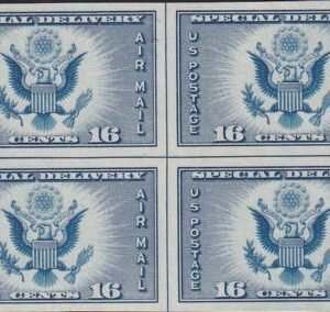 US 771 16¢ Special Delivery Farley Mint Positions No Gum VF Center Line Or Cross Gutter Block