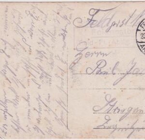 Germany 1915 Military Flight Card -  Photo Card, Armeekorps