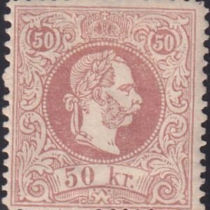 Austria 33a Mint LH F-VF Fresh Pale Red Brown Color