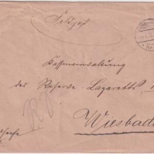 Germany 1915 Military Flight Cover, with Red Feldflieger Handstamp