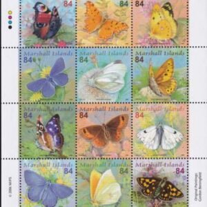 US 876 Trust Territories Marshall Islands NH VF Butterflies M/S