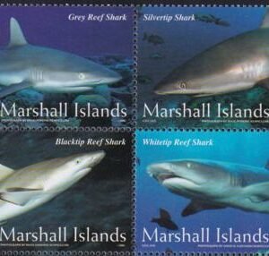 US 883 Trust Territories Marshall Islands NH VF Shark Block Of 4
