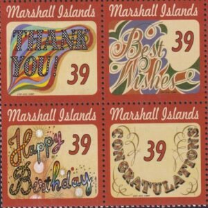 US 889 Trust Territories Marshall Islands NH VF Greetings Block