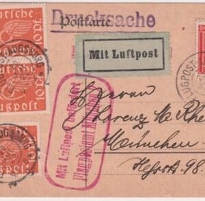 Germany 1922 First Flight Card Augsburg - Munich