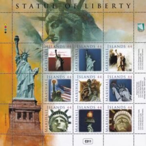 US 967 Trust Territories Marshall Islands NH VF Statue Of Liberty M/S