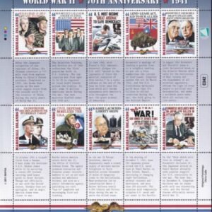 US 1014 Trust Territories Marshall Islands NH VFWWII 70th Anniversary Sheet