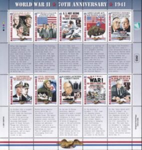 US 1014 Trust Territories Marshall Islands NH VFWWII 70th Anniversary Sheet