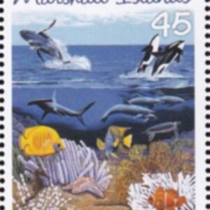 US 1017 Trust Territories Marshall Islands NH VF Marine Life