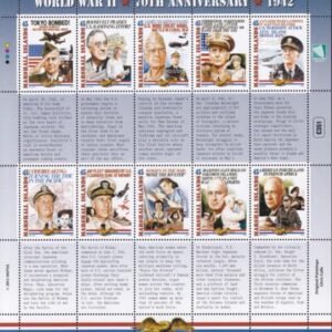 US 1035 Trust Territories Marshall Islands NH VF WWII 70th Anniversary Sheet