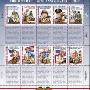 US 1065 Trust Territories Marshall Islands NH VF WWII Anniv. Sheet