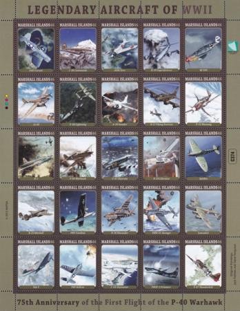 INV-24674itExt US 1068 Trust Territories Marshall Islands NH VF WWII Aircraft Sheet